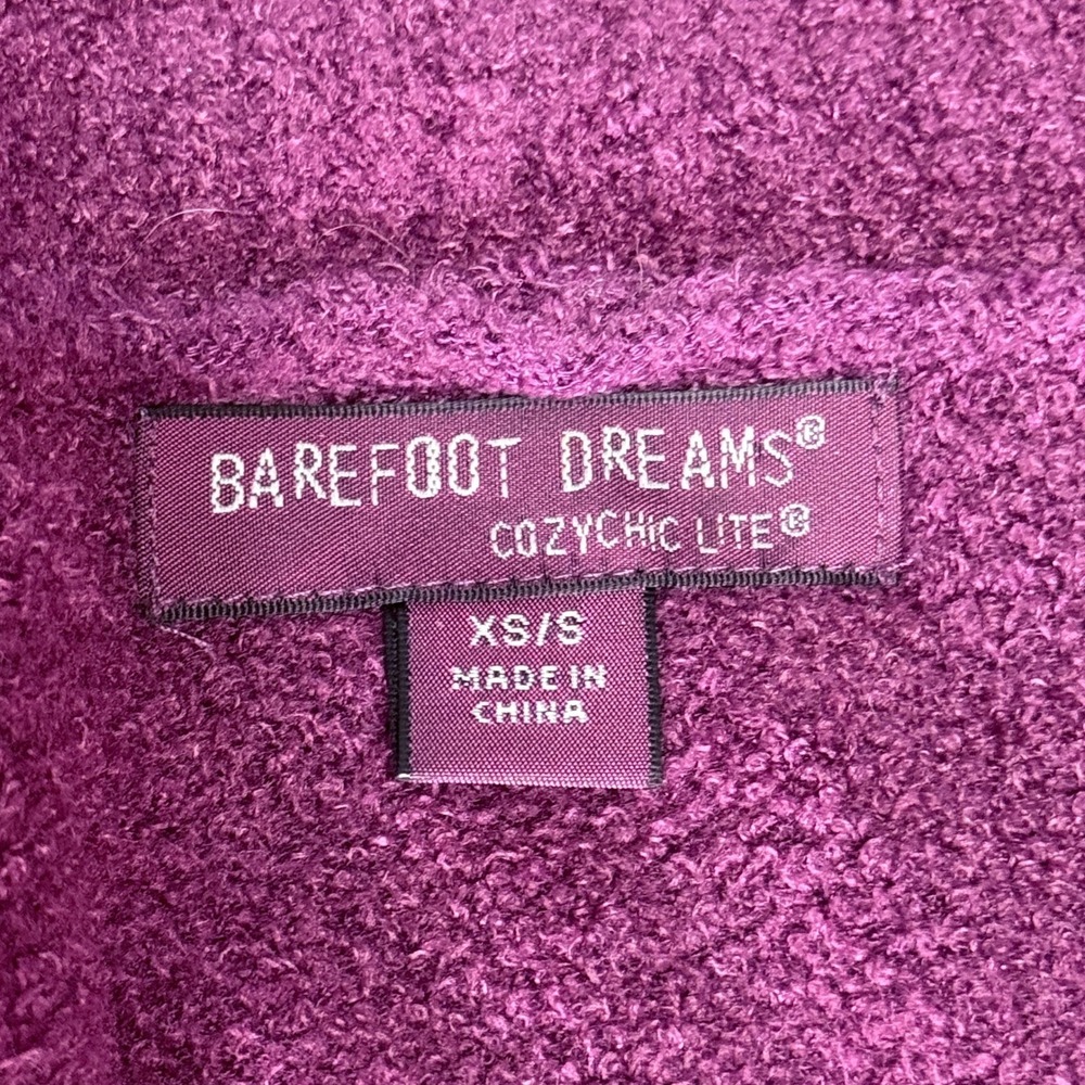 Barefoot Dreams CozyChic Lite Circle Cardi Deep Aubergine Buttery Soft Size XS/S - Picture 2 of 16